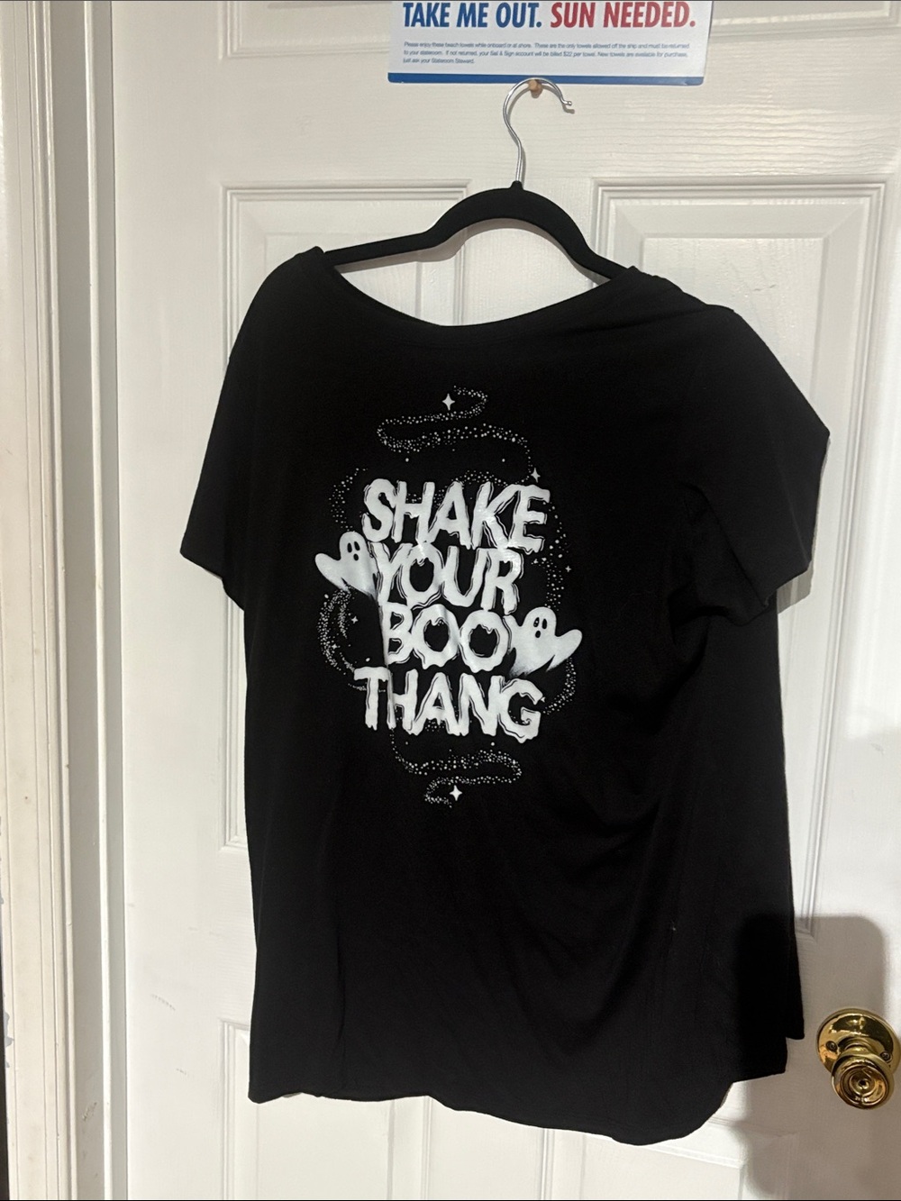 torrid Black Graphic Tee with White Ghost Lettering